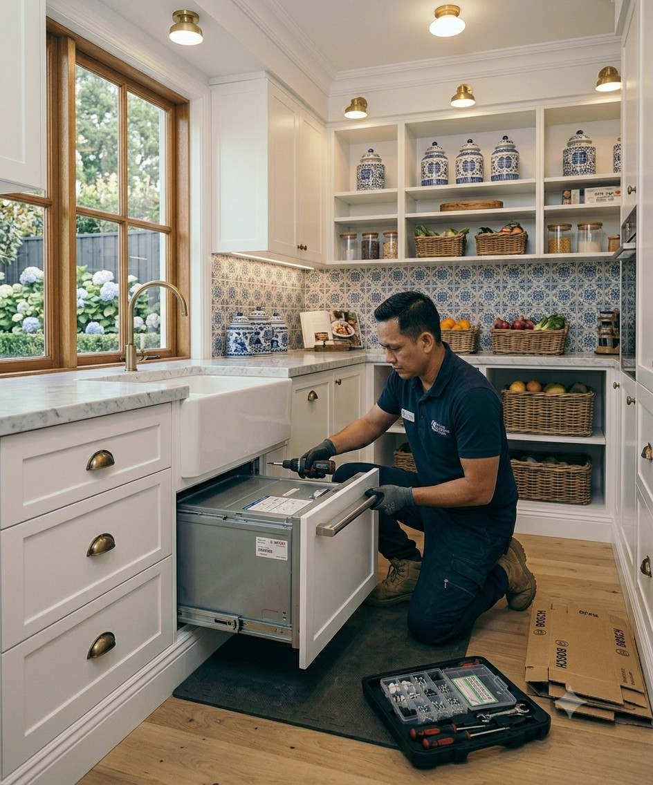 Installing a new appliance